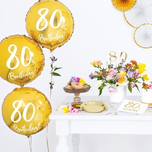 Servietten 80. Geburtstag