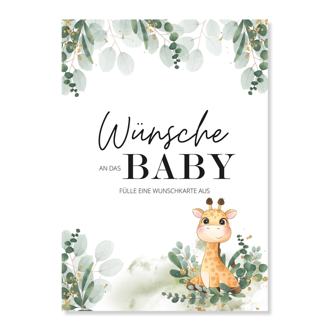 babyparty schild wünsche an das baby