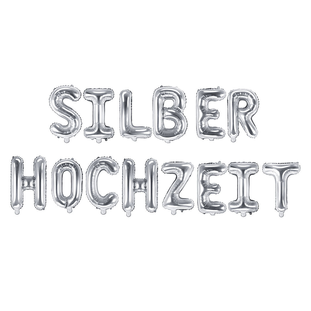 Amscan Folienballon „25. Hochzeitstag“ – Silber/weiß, Für Jubiläumsfeiern & Partys