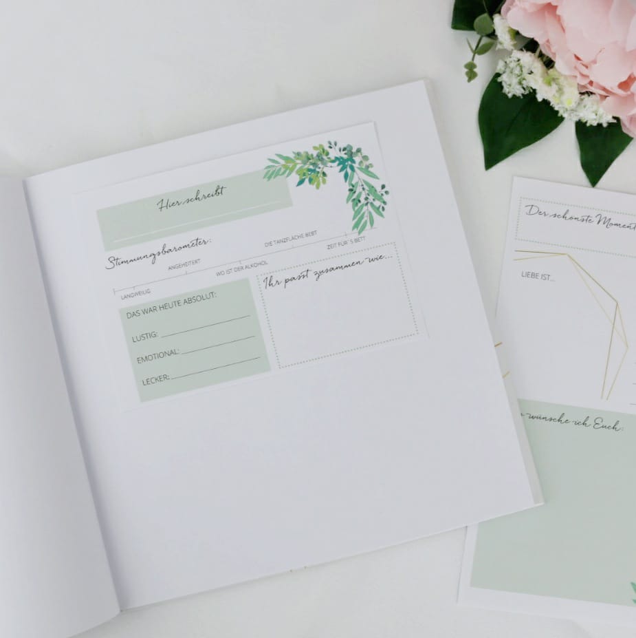 gästebuch karten vorlage hochzeit