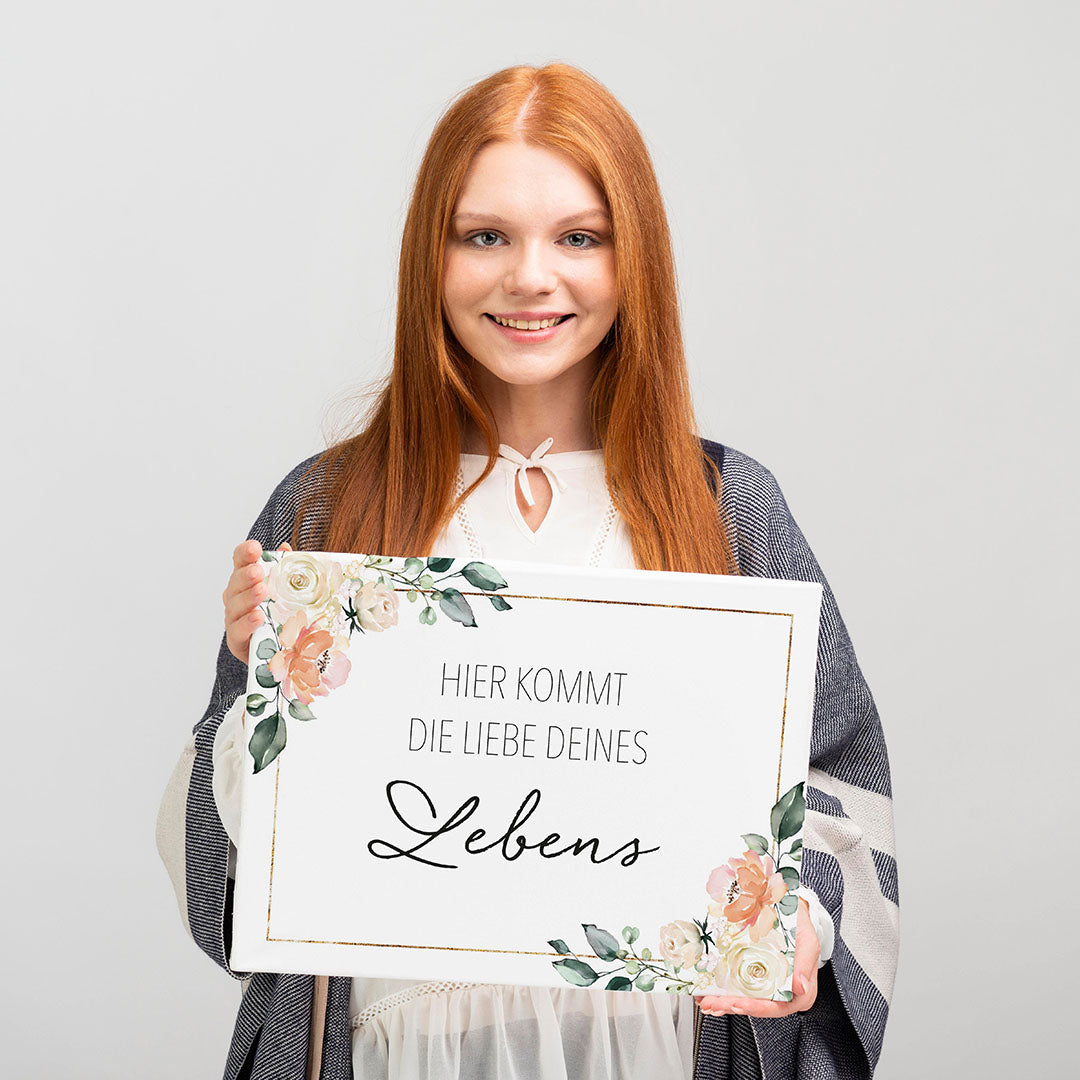 Schild Hier kommt Deine Braut - in 4 Designs (Sofort-Download)