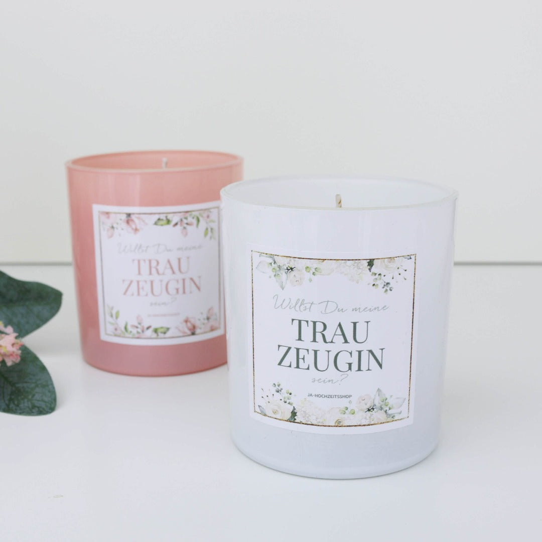 Geschenk Kerze mit Spruch Trauzeugin