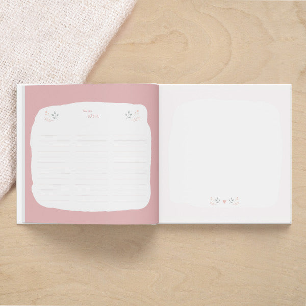Gästebuch Meine Taufe rosa