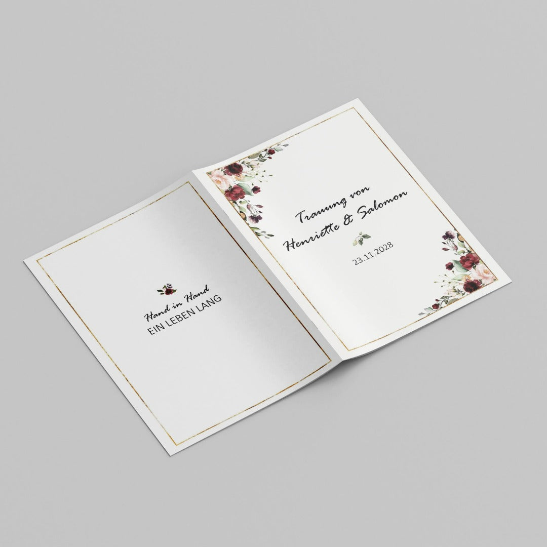 kirchenheft zur hochzeit zum selbst bearbeiten mit microsoft word