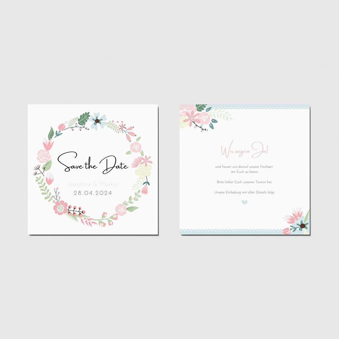 Save the Date Karte Boho Beispiel