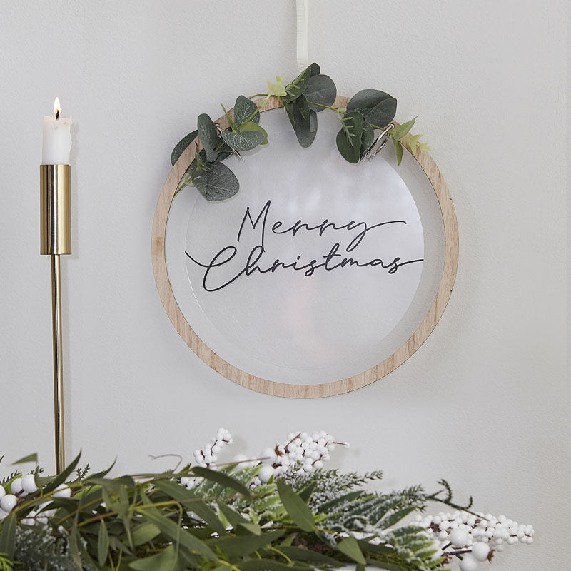 Acryl Haengedeko Tuerkranz Weihnachten