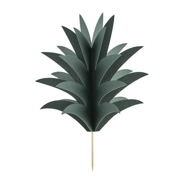 Ananas Blätter als Cupcake Stecker