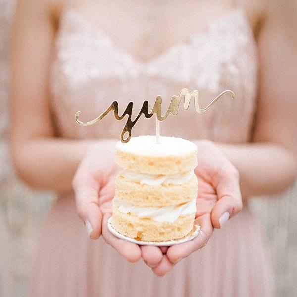 Cupcake Stecker yum gold