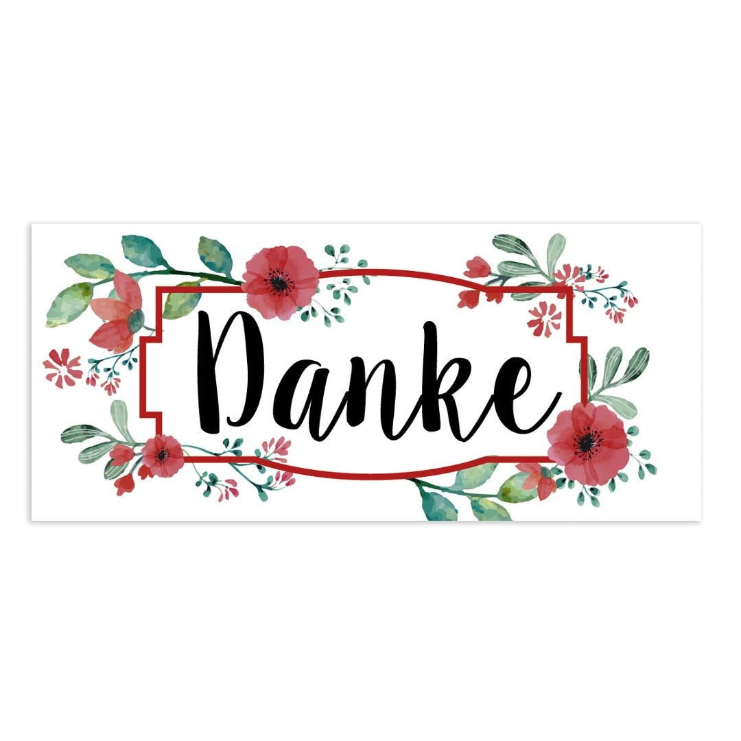 Aufkleber Danke (10 Stück)