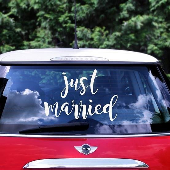 Autoaufkleber Just Married für Deine Hochzeit – Ja-Hochzeitsshop