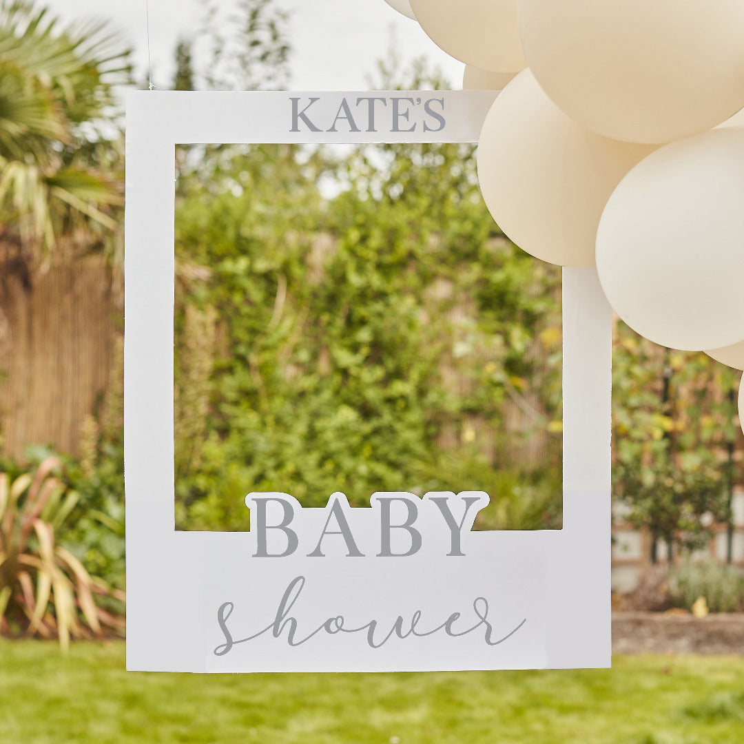 Bilderrahmen Baby Shower Party mit Aufklebern