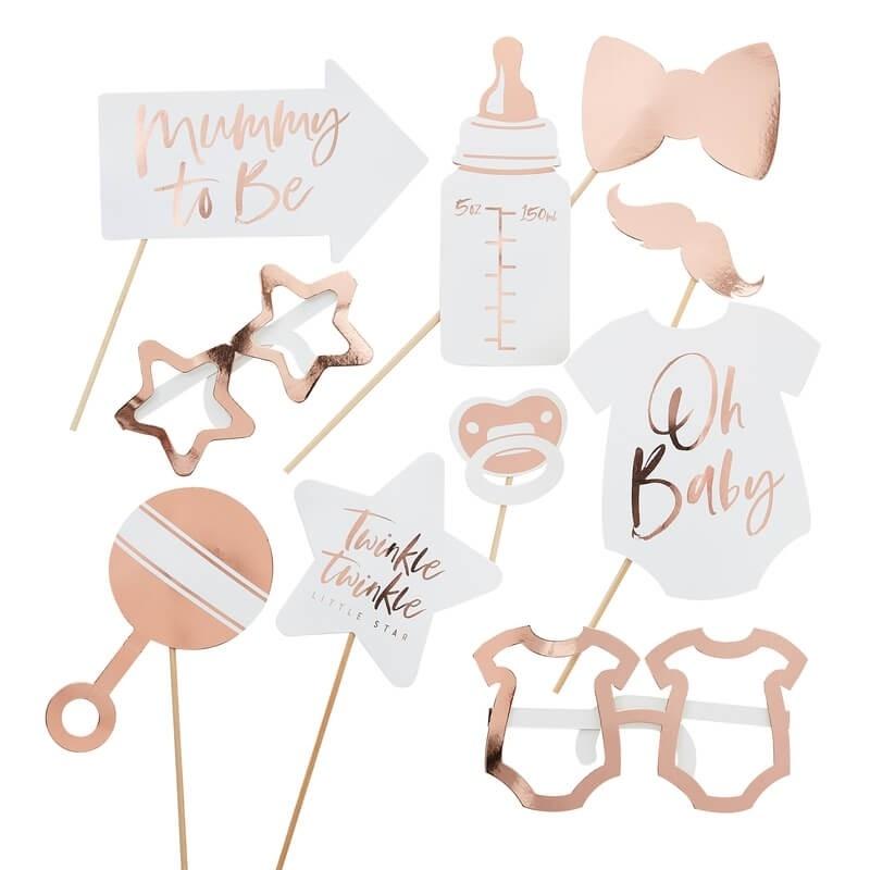 Baby Shower Photo Booth rosegold - Ja-Hochzeitsshop