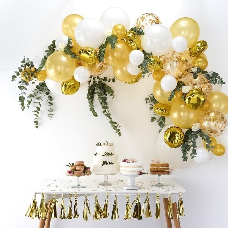 Ballongirlande Set Farbmix gold (70-teilig) - Ja-Hochzeitsshop