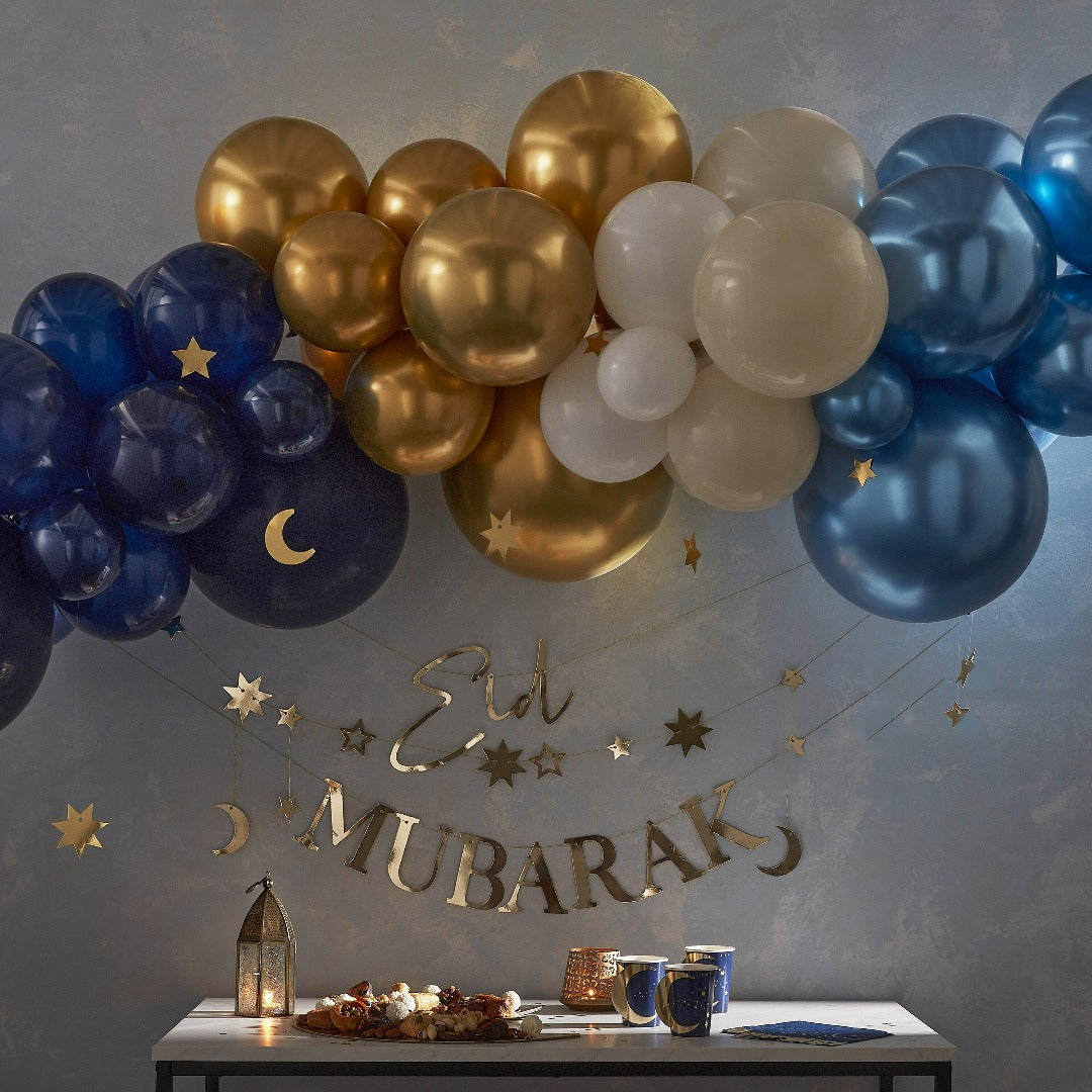 Deko Beispiel für Fest Eid Mubarak Stern Mond