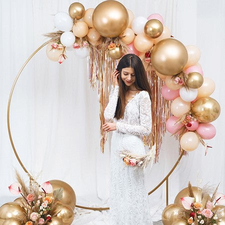 Glossy Ballon rund Deko gold
