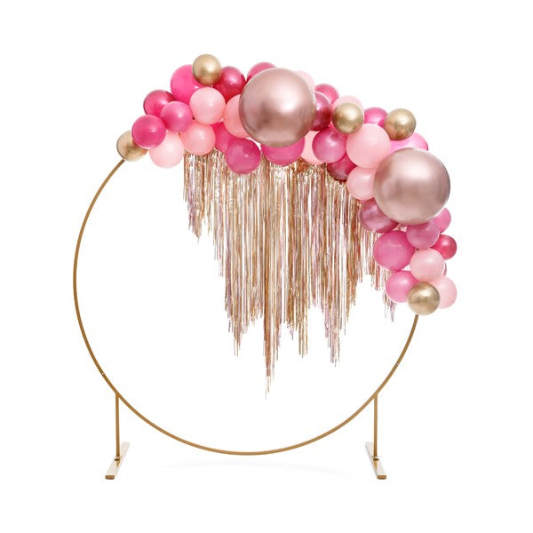 Glossy Ballon rund Deko rosa und rosegold