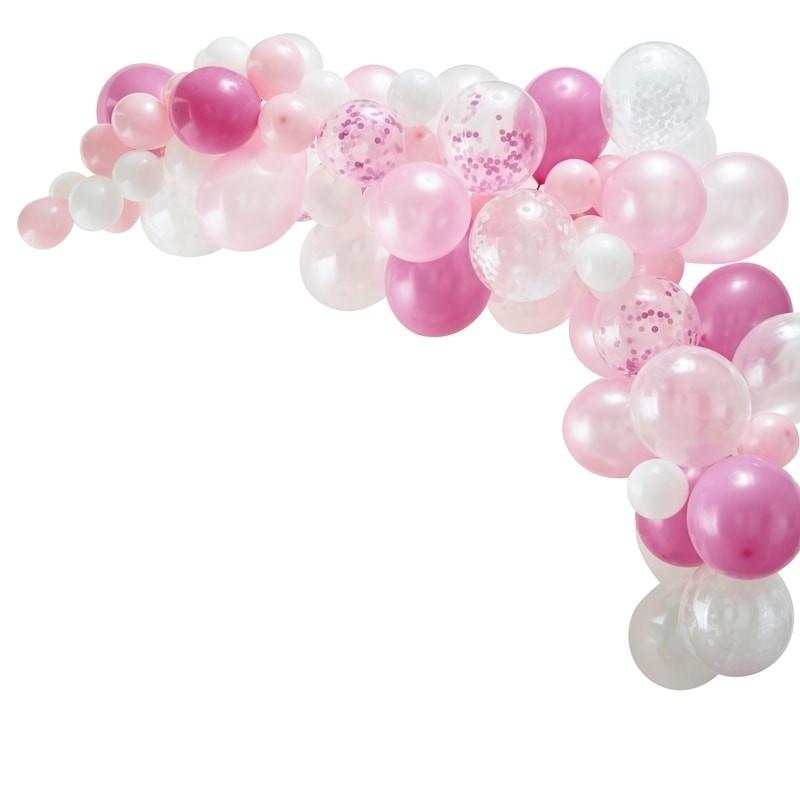 Ballongirlande Set Farbmix fuchsia (70-teilig) - Ja-Hochzeitsshop