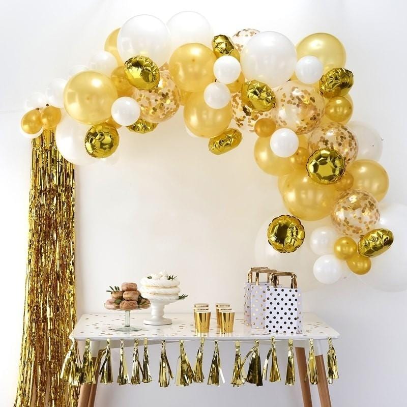 Ballongirlande Set Farbmix gold (70-teilig) - Ja-Hochzeitsshop