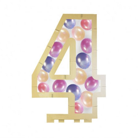 Aufsteller für Ballons Zahl 4