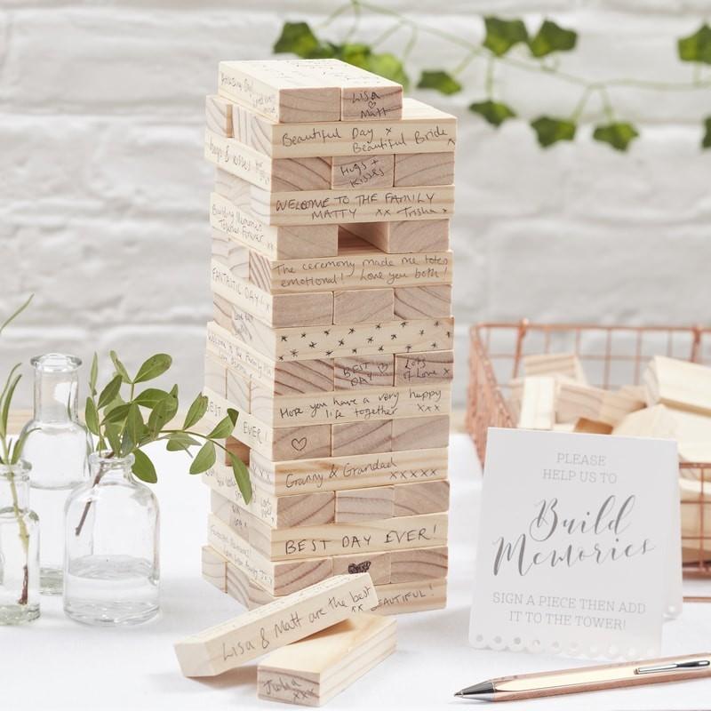 Gaestebuch Jenga Spiel Hochzeit