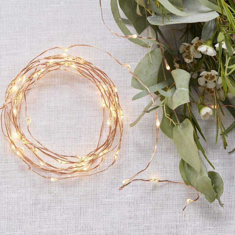 LED Lichterkette rosegold