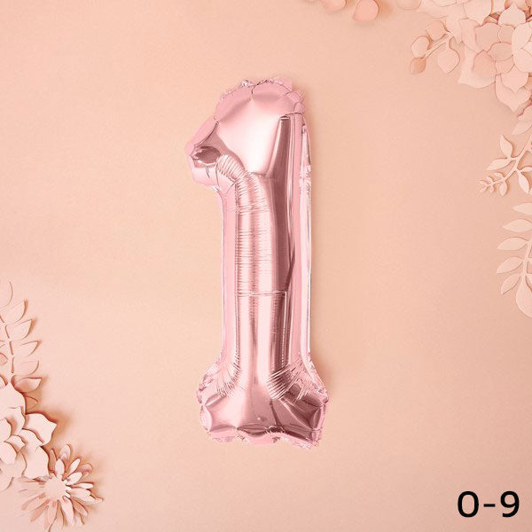 Folienballon Zahl 1 in rosegold