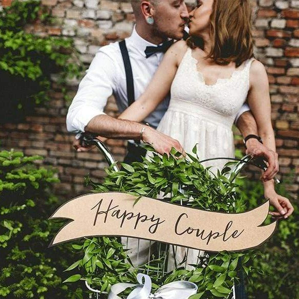 Hochzeit Schilder Happy Couple und Wedding