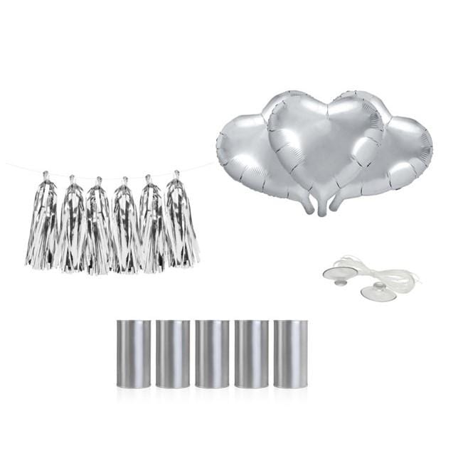Auto Deko Set silber