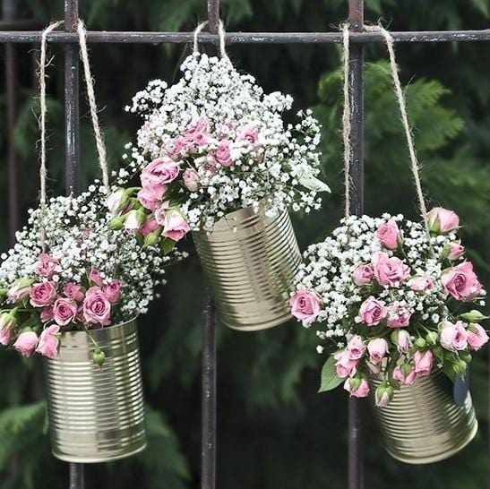 Auto Schmuck Hochzeit I Vintage Blechdosen gold I Ja-Hochzeitsshop