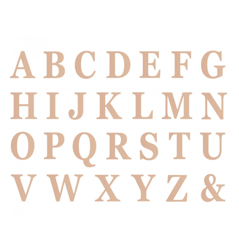 Vorlage Buchstaben Aufkleber in rosegold