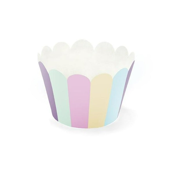 Cupcake Förmchen Regenbogen pastell