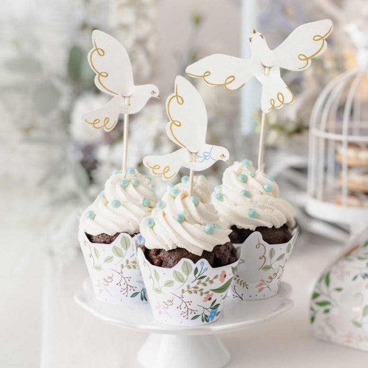 Cupcake Stecker Taube