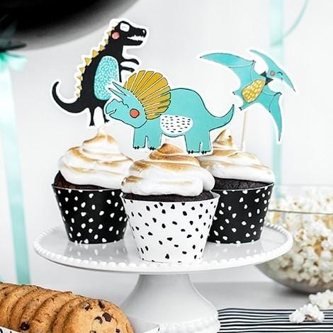 Cupcake Förmchen Pünktchen schwarz und weiß