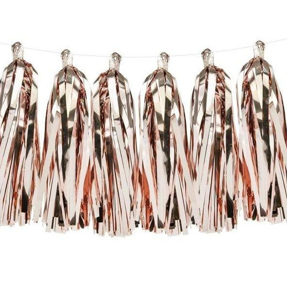 Folien Tassel Girlande metallic rosegold