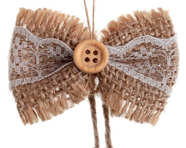 Gastgeschenk Hochzeit I Jute Deko Schleifen (6 St) I Ja-Hochzeitsshop