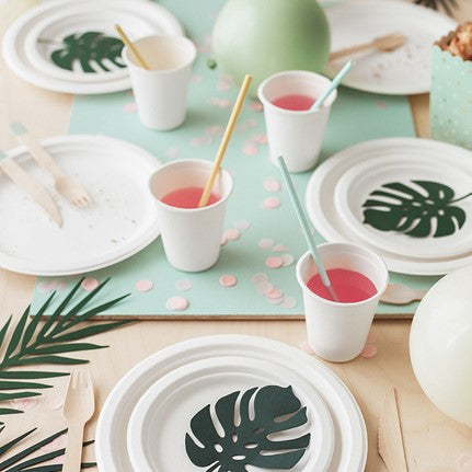 Becher aus Zuckerrohr weiß