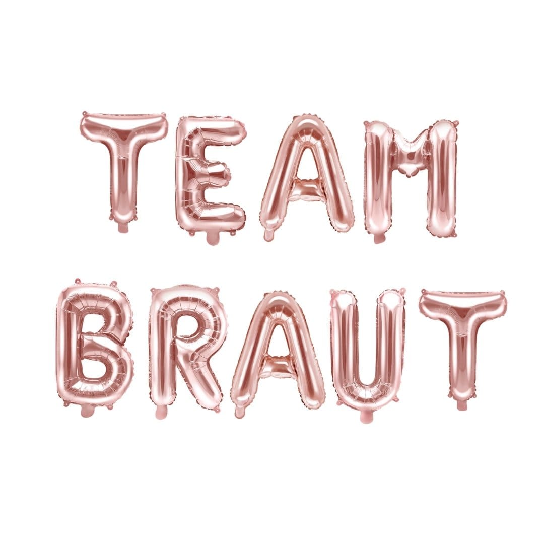 Folienballon Team Braut rosegold