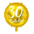 Folienballon rund gold 30. Geburtstag