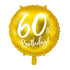 Folienballon 60. Geburtstag rund gold