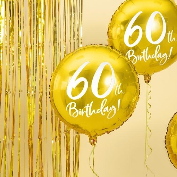 Folienballon 60. Geburtstag gold