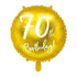 Folienballon 70. Geburtstag rund gold