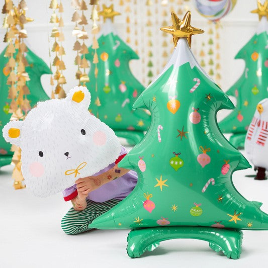 Folienballon Eisbär als Weihnachtsdeko