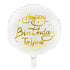 Folienballon Geburtstag rund in weiß