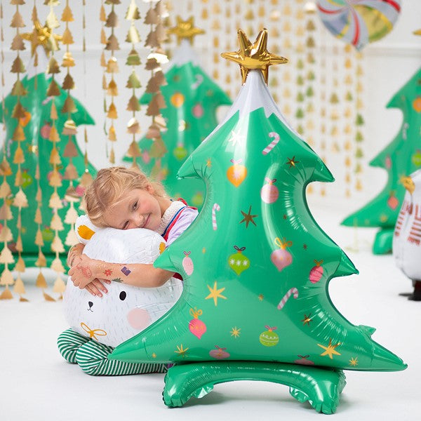 Folienballon Eisbär für Weihnachten