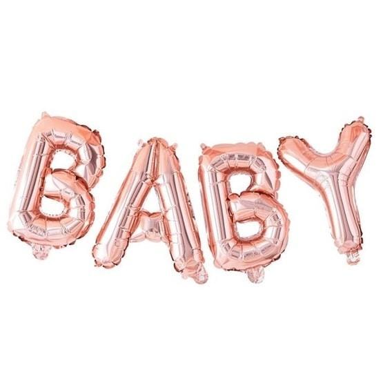 Folienballon Girlande Baby rosegold