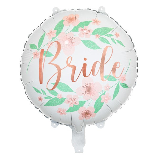 Folienballon rund mit Aufdruck Bride