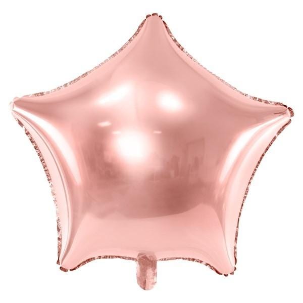 Folienballon Stern rosegold