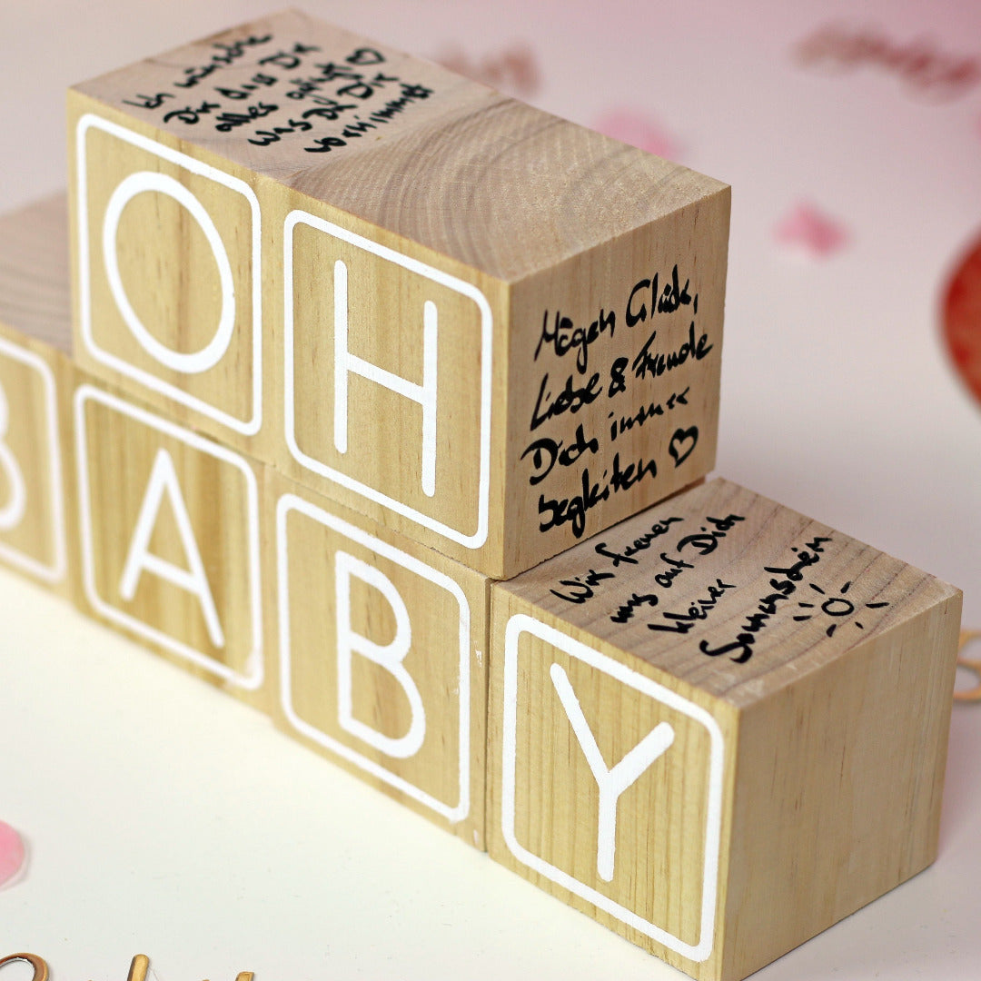 Gaestebuch Holz Bausteine Oh Baby Shower