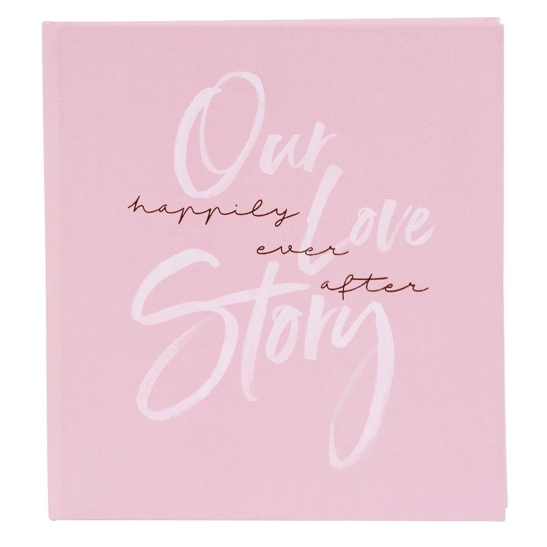Gästebuch Our Lovestory rosa einband front ansicht