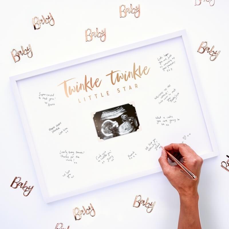 Gaestebuch Rahmen Babyparty